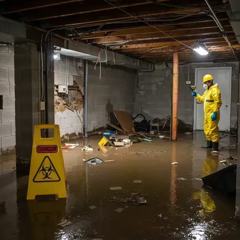 Flooded Basement Electrical Hazard in Saint Clair County, IL Property