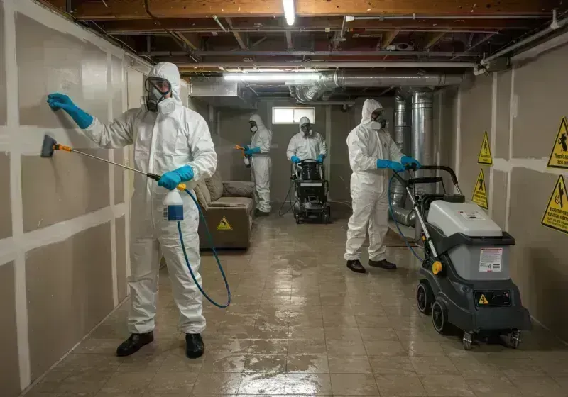 Basement Moisture Removal and Structural Drying process in Saint Clair County, IL